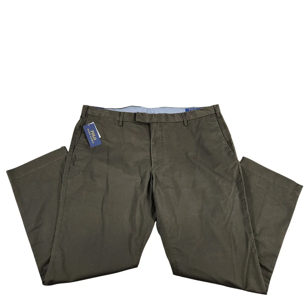 Polo Ralph Lauren Mens Stretch Slim Fit Chino Pants Olive Brown 40x30 NWT